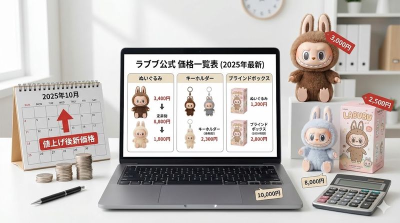 1. ラブブ公式の値段はいくら?商品別定価一覧【2025年最新】