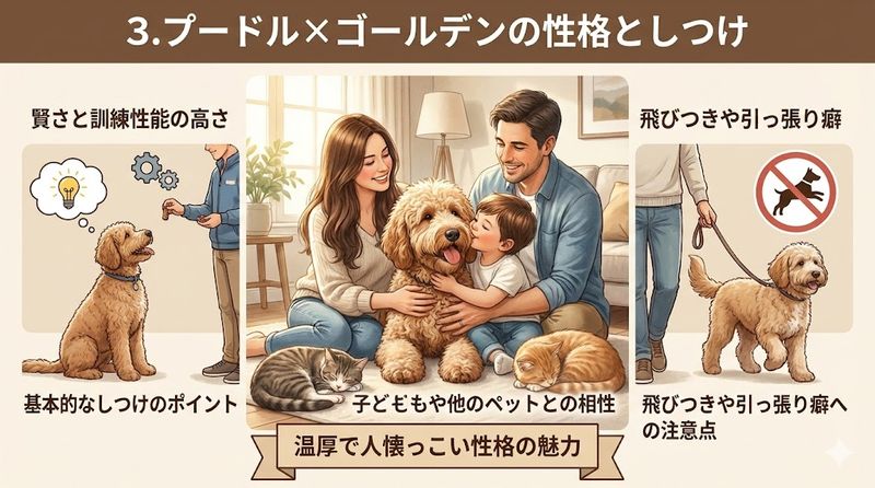 3.プードル×ゴールデンの性格としつけ
