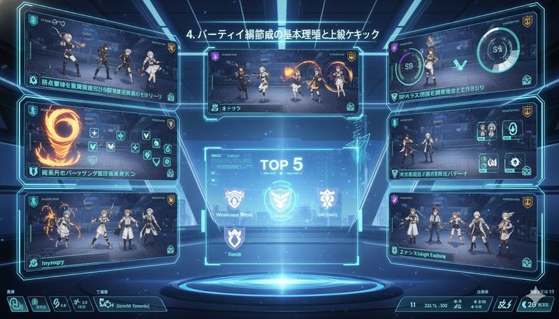 4. パーティー編成の基本理論と上級テクニック