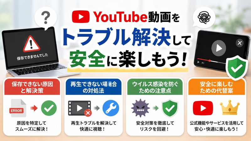 4.YouTube動画保存時のトラブル対処法
