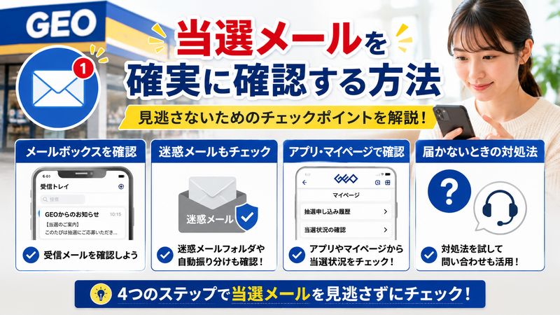 2.ゲオのスイッチ2当選メールが届いたか確認する方法