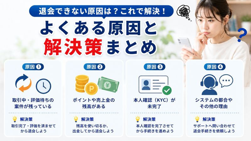 3. 退会できないときのよくある原因と解決策