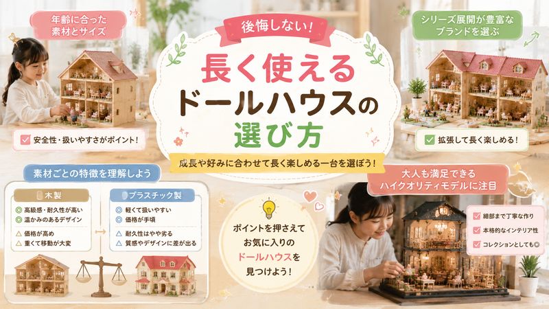 3.長く使えるドールハウスの選び方