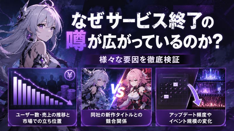 2. 崩壊3rdがサービス終了すると噂される理由