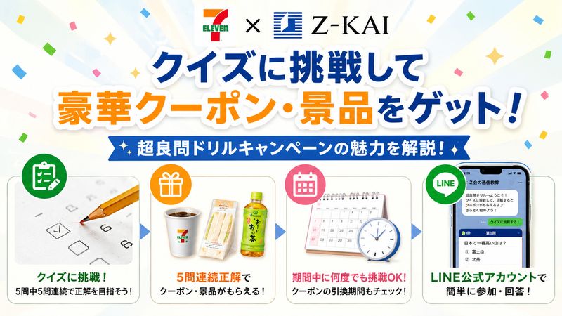 1.超良問ドリルとは？セブン-イレブン×Z会のクイズキャンペーン