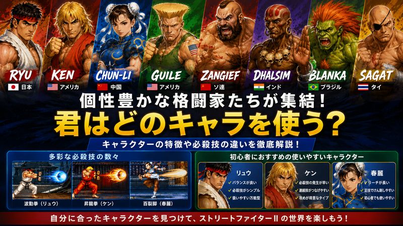 4.ストツーに登場する代表キャラクターと魅力