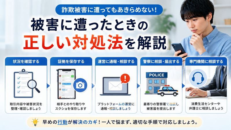 2.ゲームトレードで詐欺被害に遭ったときの対処法