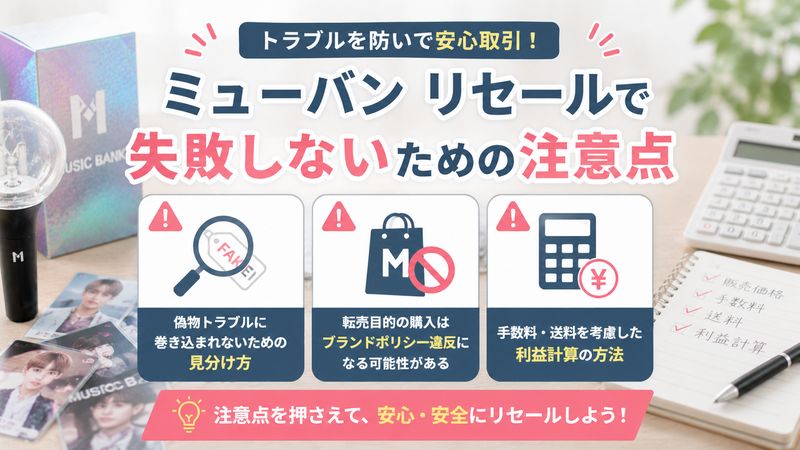 4.ミューバン リセールで失敗しないための注意点