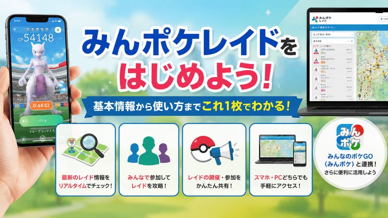 1.みんポケレイドとは？基本情報と使い方の概要