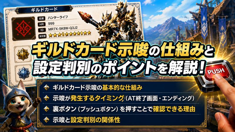 1.スマスロモンハンライズのギルドカード示唆とは