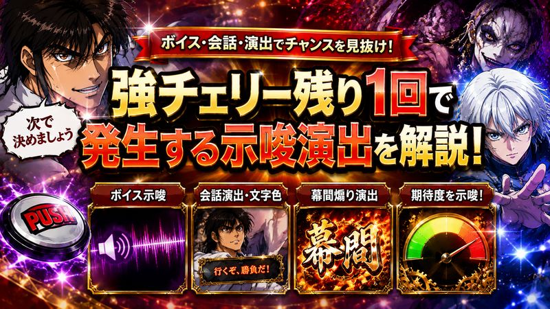 2.強チェリー残り1回で発生する示唆演出