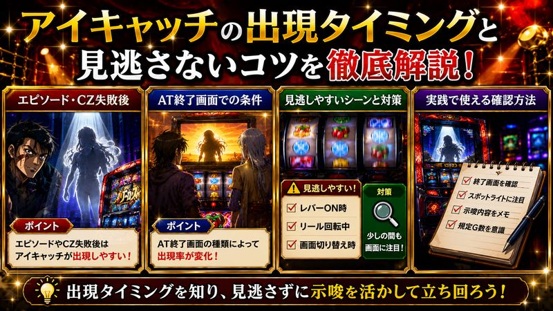 3.アイキャッチの出現タイミングと見逃さないコツ