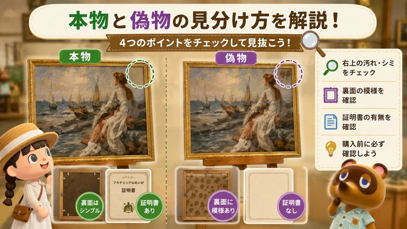 2.アカデミックなめいがの本物と偽物の見分け方