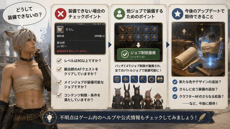 4.さらし装備に関するよくある疑問