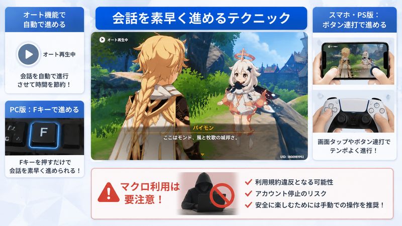 2.会話を素早く進める方法・裏ワザ