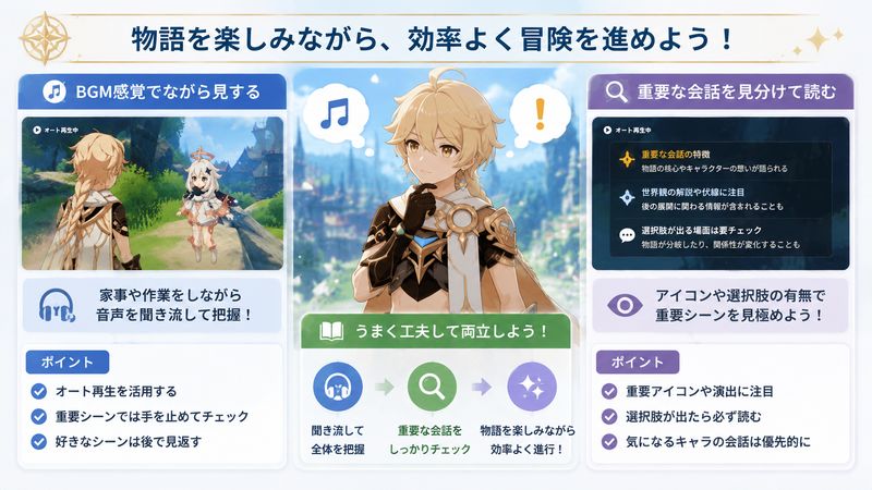 4.ストーリーを飛ばさず楽しむための工夫