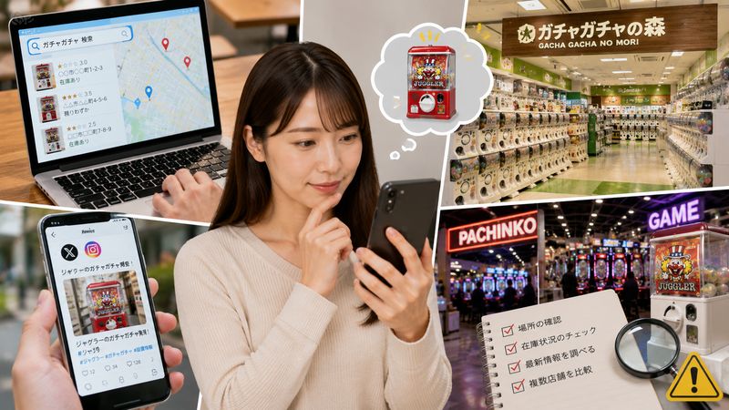 2.ジャグラー ガチャガチャの設置場所を探す方法