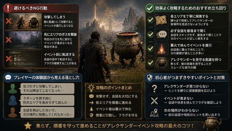 4.アレクサンダー イベントを効率よく攻略するコツと注意点